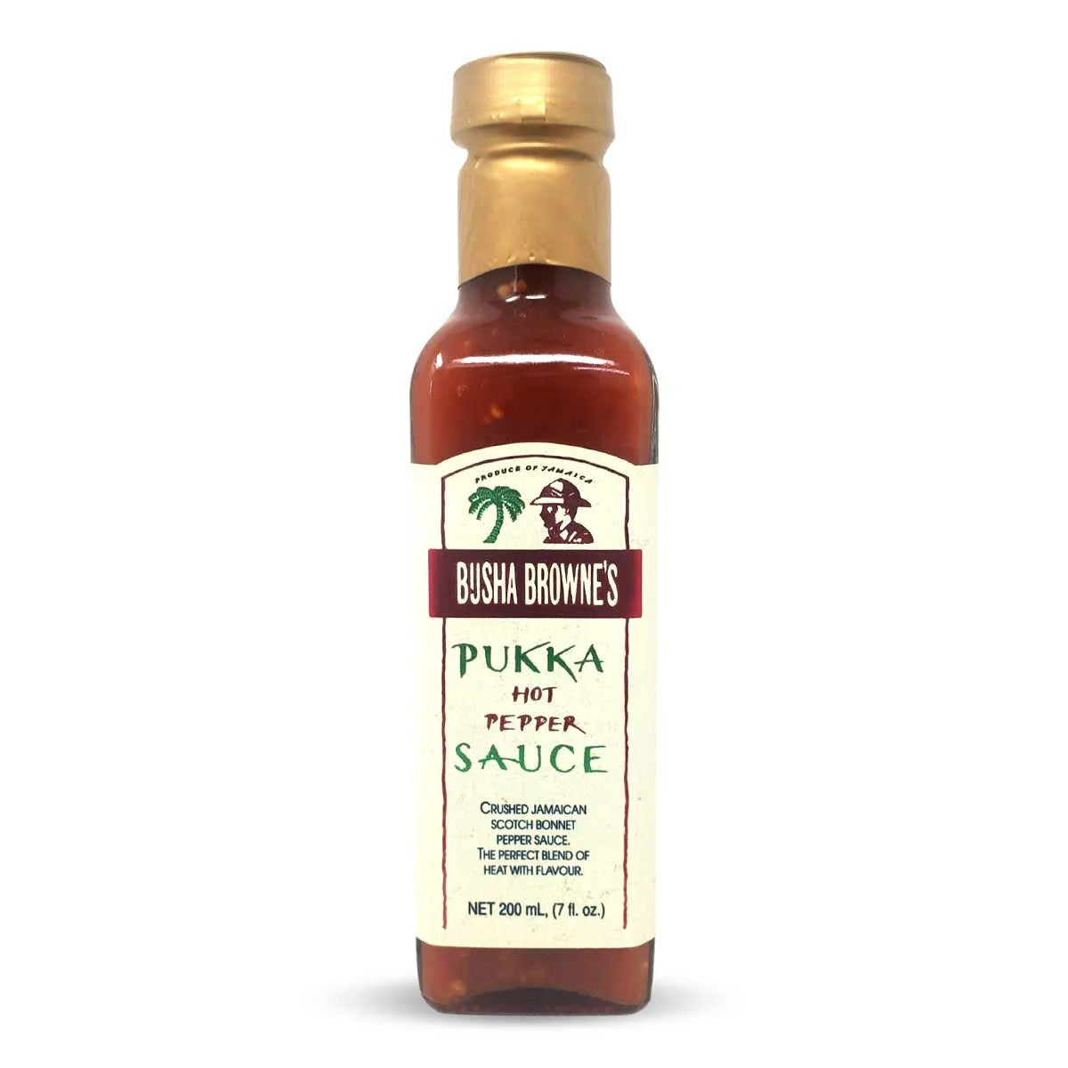 Busha Browne's Pukka Hot Pepper Sauce, 7oz